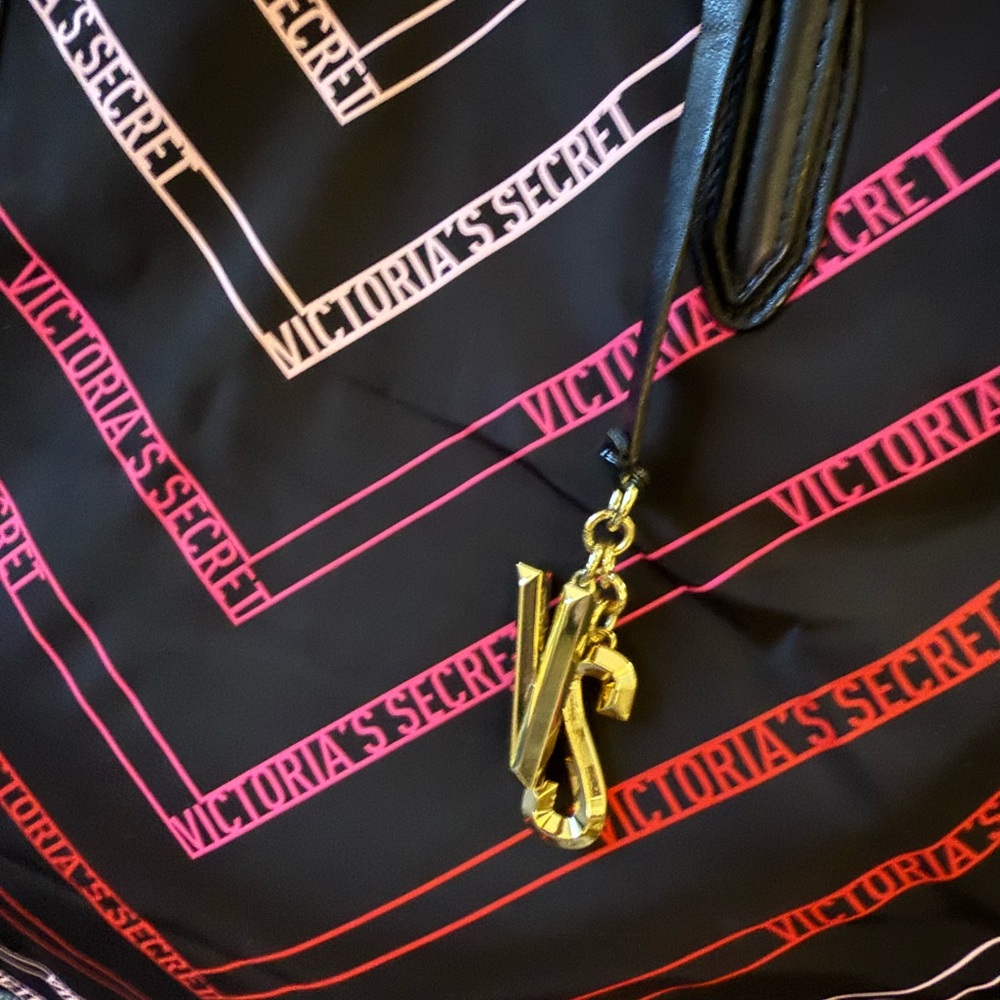 Victoria's Secret Chevron Black and Pink Tote - Picture 3 of 6